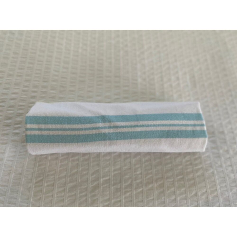 Vtg Baby Receiving Blanket Dundee 25X38 Stripes Pink Blue Nursery Swaddle 1970's - Picture 5 of 16